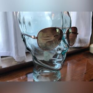 2/$10 Ladies Gold Round Frame Aviator Sunglasses Sunnies Spectacles